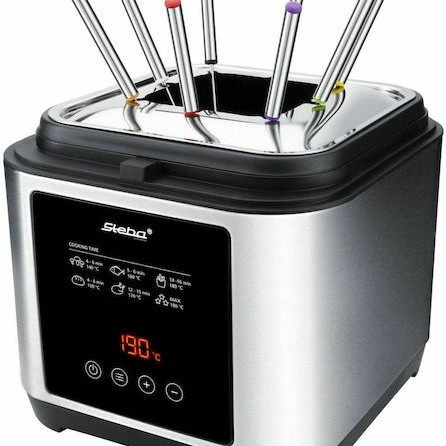 Steba Σκεύος για Φοντύ Ηλεκτρικό Μεταλλικό 8 Ατόμων Ασημί