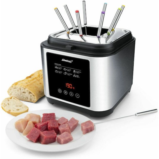 Steba Σκεύος για Φοντύ Ηλεκτρικό Μεταλλικό 8 Ατόμων Ασημί