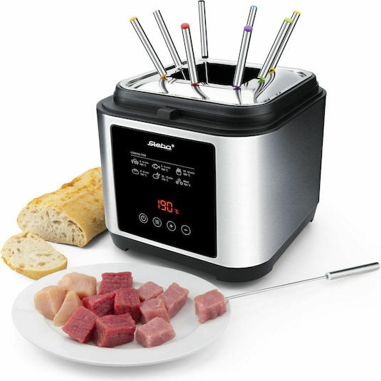 Steba Σκεύος για Φοντύ Ηλεκτρικό Μεταλλικό 8 Ατόμων Ασημί