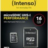 Intenso Performance R90 microSDHC 16GB Class 10 U1 με αντάπτορα