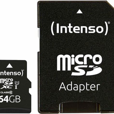 Intenso Performance R90 microSDXC 64GB Class 10 U1 UHS-I με αντάπτορα