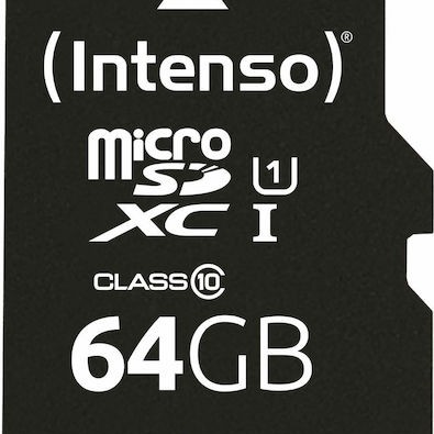 Intenso Performance R90 microSDXC 64GB Class 10 U1 UHS-I με αντάπτορα