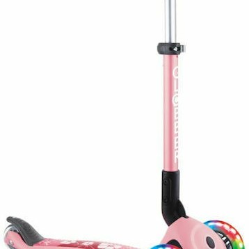 Globber Παιδικό Πατίνι Αναδιπλούμενο Junior Foldable Fantasy Lights Τρίτροχο για 2+ Ετών Ροζ