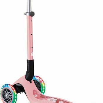 Globber Παιδικό Πατίνι Αναδιπλούμενο Junior Foldable Fantasy Lights Τρίτροχο για 2+ Ετών Ροζ