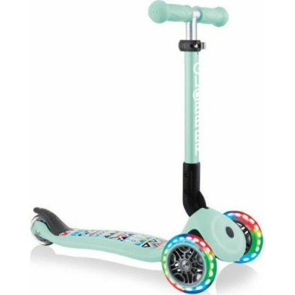 Globber Παιδικό Πατίνι Αναδιπλούμενο Junior Foldable Fantasy Lights Τρίτροχο για 2+ Ετών Τιρκουάζ