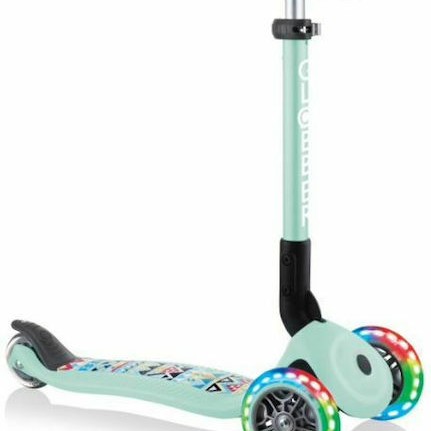 Globber Παιδικό Πατίνι Αναδιπλούμενο Junior Foldable Fantasy Lights Τρίτροχο για 2+ Ετών Τιρκουάζ
