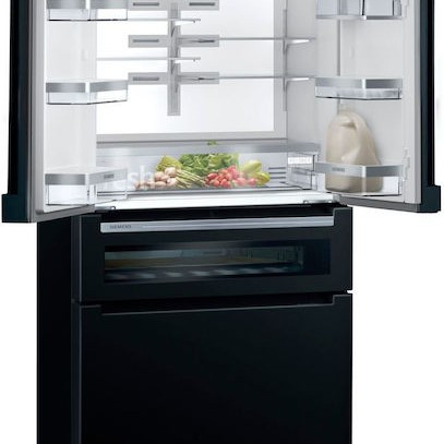 Siemens Ψυγείο Ντουλάπα 572lt Total NoFrost Υ183xΠ90.5xΒ73.6εκ. Μαύρο KF96RSBEA