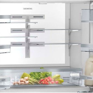 Siemens Ψυγείο Ντουλάπα 572lt Total NoFrost Υ183xΠ90.5xΒ73.6εκ. Μαύρο KF96RSBEA