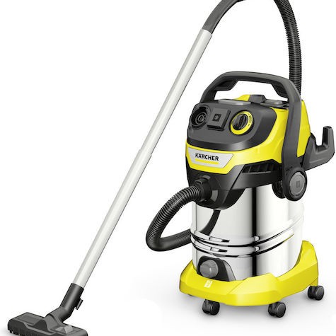 Karcher WD 6 P S V Σκούπα Υγρών / Στερεών 1300W με Ανοξείδωτο Κάδο 30lt