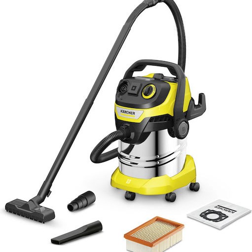 Karcher WD 5 P S V-25/5/22 Σκούπα Υγρών / Στερεών 1100W με Ανοξείδωτο Κάδο 25lt