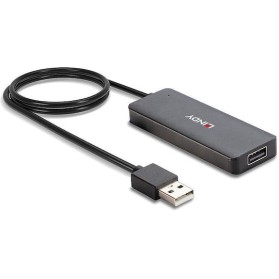 Lindy USB 2.0 Hub 4 Θυρών με σύνδεση USB-A Γκρι