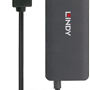 Lindy USB 2.0 Hub 4 Θυρών με σύνδεση USB-A Γκρι