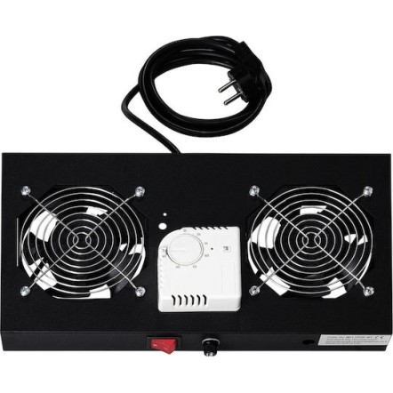 Digitus Ράφι με 2 Ανεμιστήρες για Rack 19