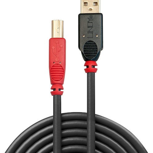 Lindy USB 2.0 Cable USB-A male - USB-B male 15m (42762)
