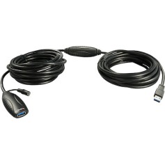Lindy USB 3.0 Cable USB-A male - USB-A female Μαύρο 15m (43099)