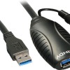 Lindy USB 3.0 Cable USB-A male - USB-A female Μαύρο 15m (43099)