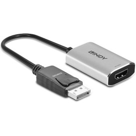 Lindy Μετατροπέας DisplayPort male σε HDMI female Γκρι 1τμχ (41094)
