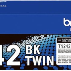 Brother TN-242BK Γνήσιο Toner Laser Εκτυπωτή Μαύρο 2500 Σελίδων (TN-242BKTWIN)