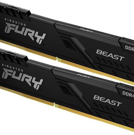 Kingston Fury Beast DDR4 64GB RAM με 2x32GB Modules και Ταχύτητα 3200 για Desktop