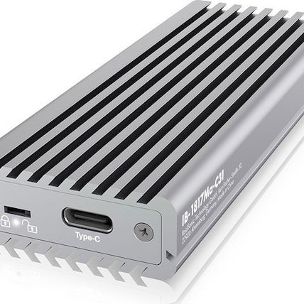 Icy Box Θήκη για Σκληρό Δίσκο M.2 PCI Express NVME με σύνδεση Type-C σε Γκρι χρώμα