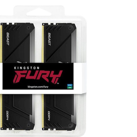 Kingston Fury Beast DDR4 16GB RAM με 2x8GB Modules και Ταχύτητα 3200 για Desktop