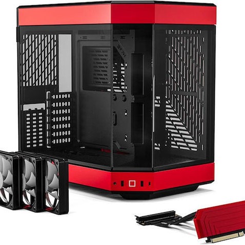HYTE Y60 Midi Tower Κουτί Υπολογιστή με Πλαϊνό Παράθυρο Κόκκινο