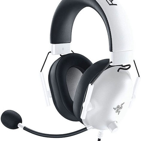Razer BlackShark V2 X Over Ear Gaming Headset με σύνδεση 3.5mm Λευκό