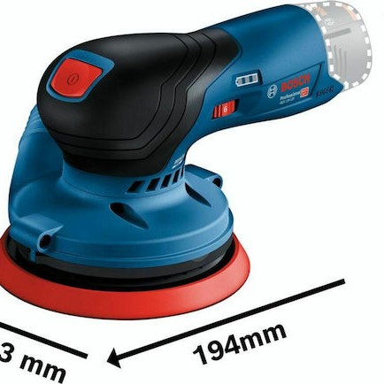 Bosch GEX 12V-125 Έκκεντρο Τριβείο 125mm Μπαταρίας Solo με Ρύθμιση Ταχύτητας και με Σύστημα Αναρρόφησης