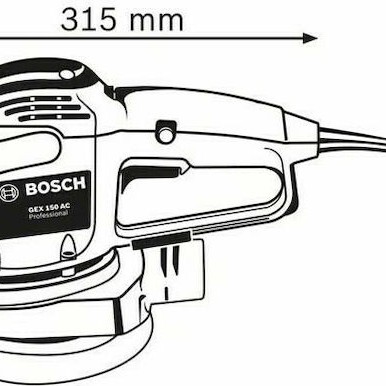 Bosch GEX 34-150 Έκκεντρο Τριβείο 150mm Ρεύματος 340W με Ρύθμιση Ταχύτητας και με Σύστημα Αναρρόφησης