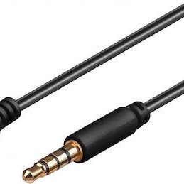 Goobay Καλώδιο 3.5mm male - 3.5mm female Μαύρο 1.5m (62478)