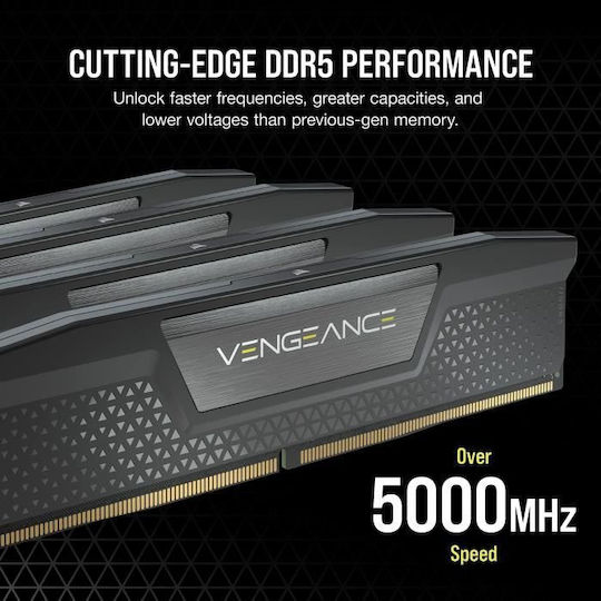 Corsair Vengeance DDR5 32GB RAM με 2x16GB Modules και Ταχύτητα 5600 για Desktop