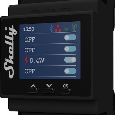 Shelly Pro 4PM Ρελέ Ράγας 40A 4 Channel Smart Switch