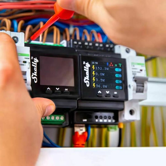 Shelly Pro 4PM Ρελέ Ράγας 40A 4 Channel Smart Switch