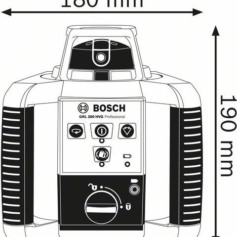 Bosch GRL 300 HVG Professional Set Περιστροφικό Αλφάδι Laser Πράσινης Δέσμης 1.2V