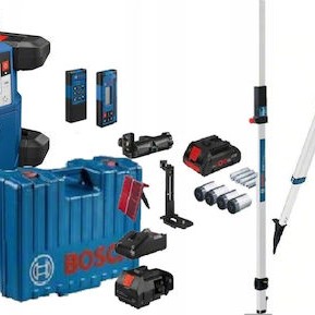 Bosch GRL 600 CHV Αυτορυθμιζόμενο Περιστροφικό Αλφάδι Laser Κόκκινης Δέσμης 18V με Εύρος Εργασίας 60m