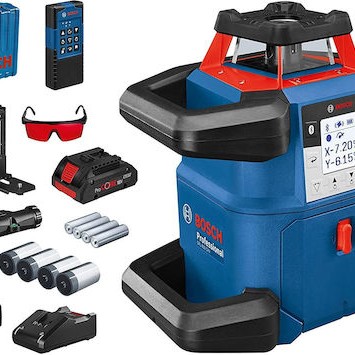 Bosch GRL 600 CHV Αυτορυθμιζόμενο Περιστροφικό Αλφάδι Laser Κόκκινης Δέσμης 18V με Εύρος Εργασίας 60m
