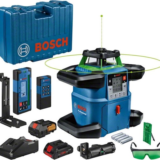 Bosch GRL 650 CHVG Περιστροφικό Αλφάδι Laser Πράσινης Δέσμης 18V με Εύρος Εργασίας 70m