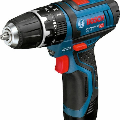 Bosch GSB 12V-15 Δραπανοκατσάβιδο Μπαταρίας 12V 2x2Ah