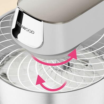 Kenwood Titanium Chef Baker Κουζινομηχανή 1200W με Ανοξείδωτο Κάδο 5lt