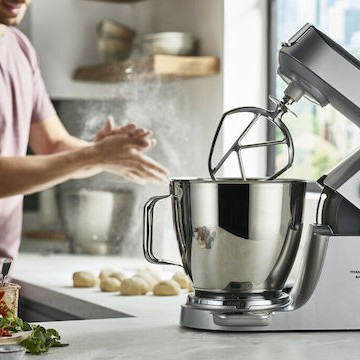 Kenwood Titanium Chef Baker Κουζινομηχανή 1200W με Ανοξείδωτο Κάδο 5lt