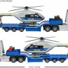 Majorette Truck & Airbus Police Helicopter Αστυνομικό