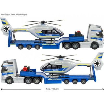 Majorette Truck & Airbus Police Helicopter Αστυνομικό