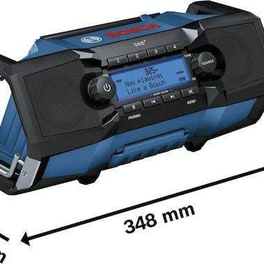 Bosch GPB 18V-2 SC Επιτραπέζιο Ραδιόφωνο Επαναφορτιζόμενο DAB+ με Bluetooth και USB Μπλε
