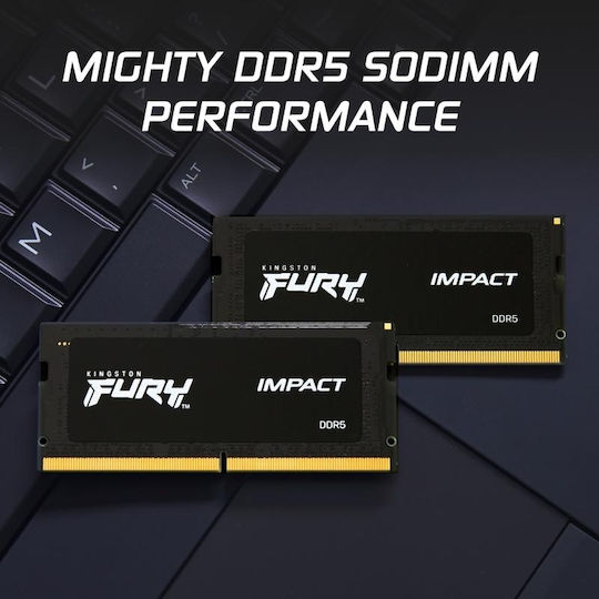 Kingston Fury Impact DDR5 με Module 1x8GB και Ταχύτητα 4800 για Laptop