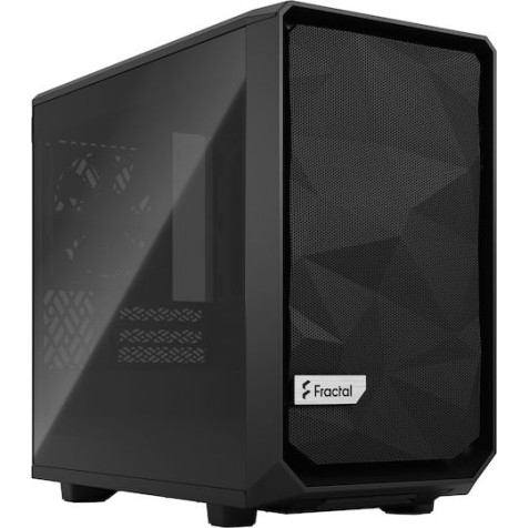 Fractal Design Meshify 2 Nano Gaming Mini Tower Κουτί Υπολογιστή με Πλαϊνό Παράθυρο Μαύρο