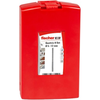 fischer Σετ 7 Διαμαντοτρύπανα Καρβιδίου με Κυλινδρικό Στέλεχος για Δομικά Υλικά
