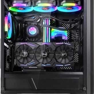 Raijintek Ponos TG4 Gaming Midi Tower Κουτί Υπολογιστή με Πλαϊνό Παράθυρο Μαύρο