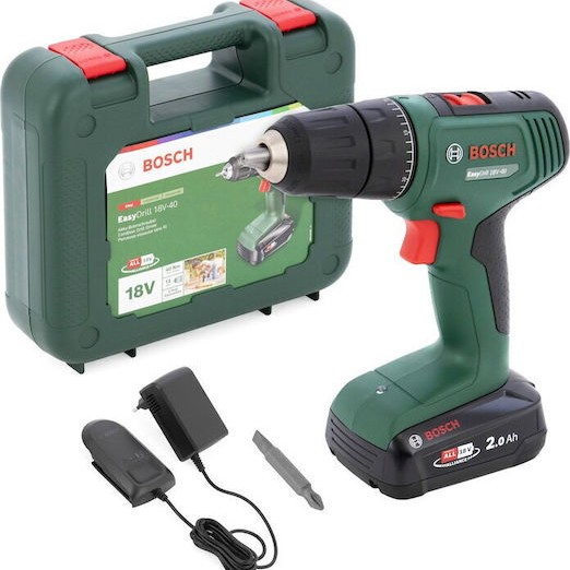 Bosch Easy Drill 18V-40 Δραπανοκατσάβιδο Μπαταρίας Brushless 18V 1x2Ah