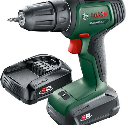 Bosch UniversalDrill Κρουστικό Δραπανοκατσάβιδο Μπαταρίας 18V 2x1.5Ah
