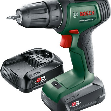 Bosch UniversalDrill Κρουστικό Δραπανοκατσάβιδο Μπαταρίας 18V 2x1.5Ah
